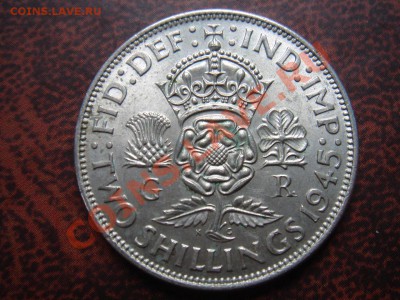 Великобритания: Ag-500 Флорин 1945 Достойный! до 26.09 22 - Флорин 1945-1.JPG