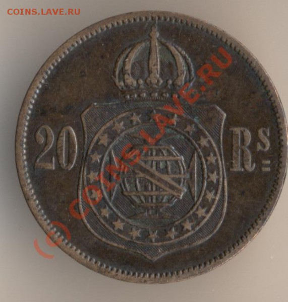 40 рейс 1868 года, бронза, состояние VF. - 23