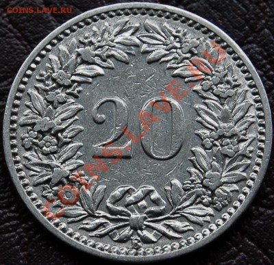 ШВЕЙЦАРИЯ - 20 раппен 1920 - до 28 сентября - 119
