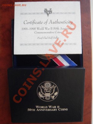 2$ 50 лет войне 1993 коробка, сертификат до 27.09 22 - США халф 1993-3