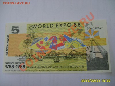 АВСТРАЛИЯ,5 ДОЛЛАРОВ 1988г(почти пресс,W.EXPO)!до 26.09.2013 - S6000701.JPG