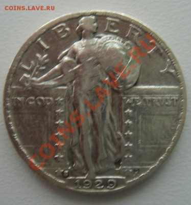 США 25 центов 1929г, серебро, до 29.09.13г 22-00мск - 1929004