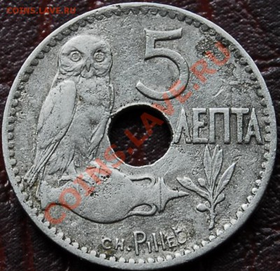 ГРЕЦИЯ - 5 лепта 1912 - Сова - до 1 октября - 323