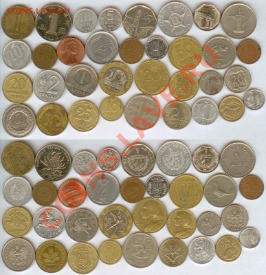 34 монеты из 18 стран до 21.00 мск 30.09.2013 - 34 монеты