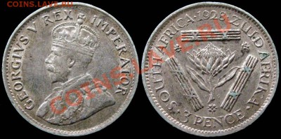 БРИТАНСКАЯ ЮЖ. АФРИКА 3 пенса 1928 - Оч.Хор.! до 1.10 22:30 - SA_3d_1928