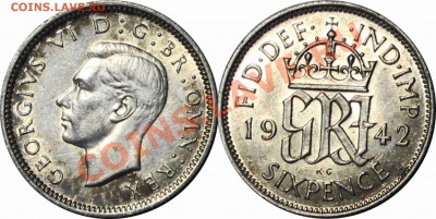 6 пенсов 1942 Британия, сохран! до 01.10.13 в 22.00 мск.. - 8.JPG