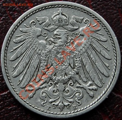 ГЕРМАНИЯ - 10 фенигов 1913 E - до 3 октября - 405