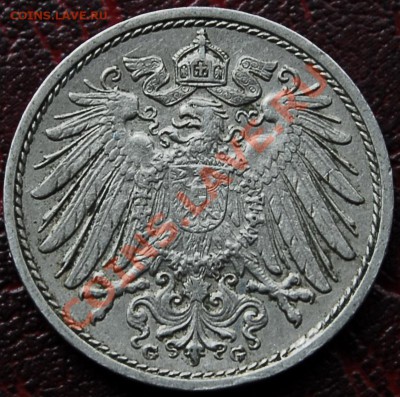 ГЕРМАНИЯ - 10 фенигов 1914 G - до 3 октября - 403