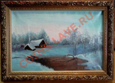 КАРТИНА,холст,масло"Заимка на берегу реки"до30*09*13г.22*00 - IMG2084-1
