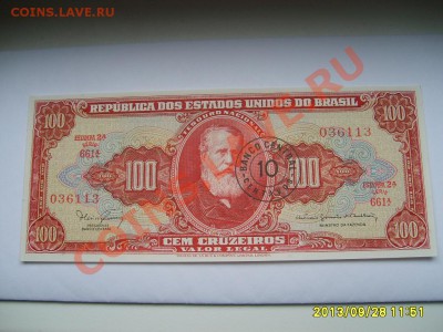 БРАЗИЛИЯ,10 ЦЕНТАВОС 1967г(НАДПЕЧАТКА НА 100 КРУЗЕЙРО)до1.10 - S6000768.JPG