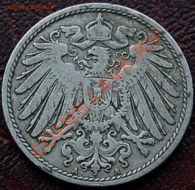 ГЕРМАНИЯ - 10 фенигов 1896 А - до 4 октября - 493