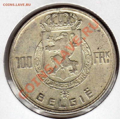 Ag БЕЛЬГИЯ 100 ФРАНКОВ 1951 ДО 03.10 В 22.00МСК (6584) - img295