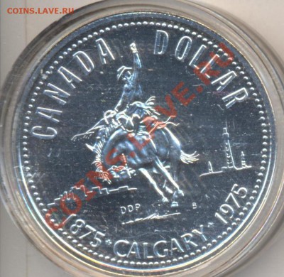 Канада 1 доллар 1975 г.  2.10.13 г. 22-00 МСК . - Канада доллар 1975 г.