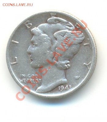 Ag. сша дайм 1943. до 4.10 22.00 - 9