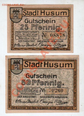 Германия, HUSUM, 25₰+50₰, до 4.10 @ 22:00 - banknote_0933