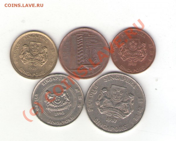 Сингапур 5 монет 1984-1993 до 19.01.10 - singapore 001