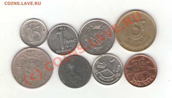 Бельгия 8 монет 1915-1998 до 19.01.10 - belgium 001