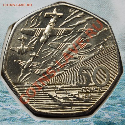 ВЕЛИКОБРИТАНИЯ - 50 пенсов 1994 - Нормандия - до 7 октября - 614