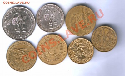 Французская Африка 7 монет, до 03.10.  21.30 - 41