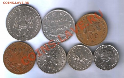 Французская Полинезия и Каледония 7 монет, до 03.10. 21.30 - 46