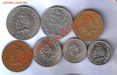 Французская Полинезия и Каледония 7 монет, до 03.10. 21.30 - 47