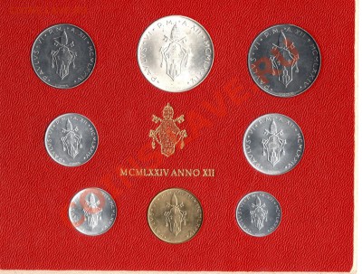 Ватикан. Годовой набор 1974 UNC до 06.10.2013, 22-00 МСК - 1974 