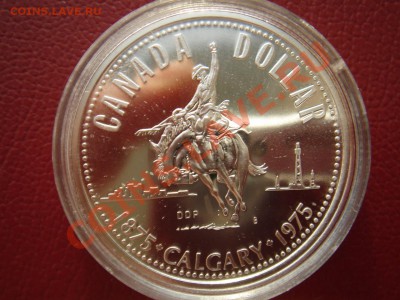 Канада: Ag-500 1$ 1975 UNC Калгари в капсуле до 08.10 22 - Канада доллар Калгари-1.JPG