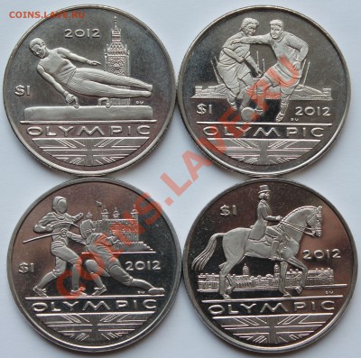 Британские Виргинские острова 4х1 доллар. Олимпиада-2012 - 1