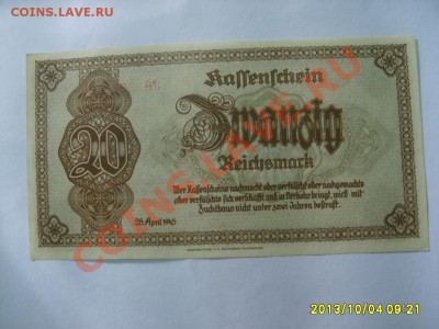 ГЕРМАНИЯ,20 РЕЙХСМАРОК 1945г(СУДЕТСКИЙ РЕГИОН..)!!до 6.10 - S6000883.JPG