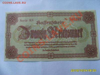 ГЕРМАНИЯ,20 РЕЙХСМАРОК 1945г(СУДЕТСКИЙ РЕГИОН..)!!до 6.10 - S6000882.JPG