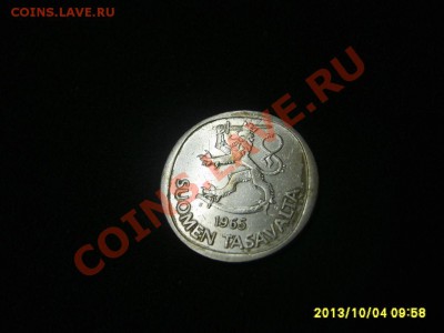 ФИНЛЯНДИЯ,1 МАРККА 1965 г (Ag)!!до 6.10.2013 - S6000887.JPG