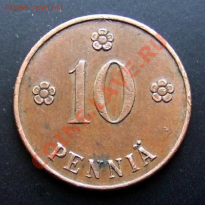 ФИНЛЯНДИЯ 10 пенни (1926) до 08.10 (22.00) - Финляндия 10 пенни (1926) Р