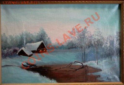 КАРТИНА:"Заимка",холст,масло, художник Легарев О.К. - IMG2086-1