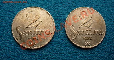 Довоенная Латвия 2 сантима 1928, 1932гг. до 10.10.13г. 22-00 - P1080534.JPG