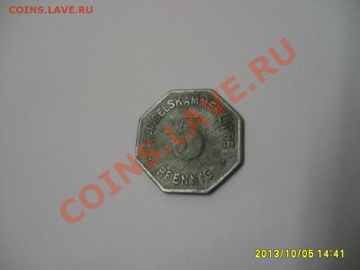 HANDELSKAMMER LIPPE,5 ПФЕННИГОВ 1917г(цинк)!!до 8.10.2013 - S6000906.JPG