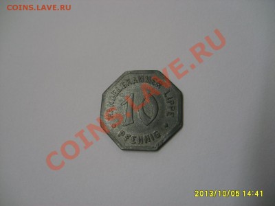 HANDELSKAMMER LIPPE,10 ПФЕННИГОВ 1917г(цинк)!!до 8.10.2013 - S6000904.JPG