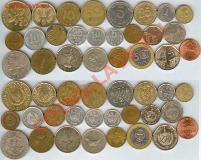 25 монет из 12 стран до 21.00 мск 11.10.2013 - 25 шт из 12 стран