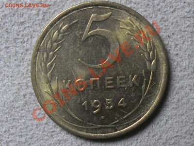 ШТЕМПЕЛЬНЫЙ БЛЕСК 5 копеек 1954 XF? до 6 октября - SAM_1713.JPG