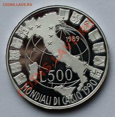 Италия 500 лир 1989. ФУТБОЛ. ЧМ - 1990. Серебро. - 2