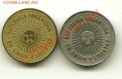 5 центавос Аргентина  Год: 1994,1994 до 09.10.2013 22-00мск - аргент5............