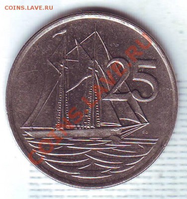 Кайманы.25 Центов.1990.Парусник. до 12 Октября - 19900039.JPG