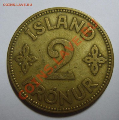 2 кроны Исландия 1929г. Тираж 77 000 шт. Оценка - S8309263.JPG
