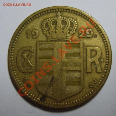 2 кроны Исландия 1929г. Тираж 77 000 шт. Оценка - S8309264.JPG