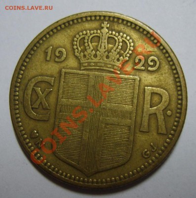 2 кроны Исландия 1929г. Тираж 77 000 шт. Оценка - S8309266.JPG