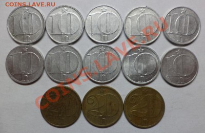 Чехословакия. 10 шт по 10 геллеров и 3 шт по 20 геллеров - DSC00010.JPG