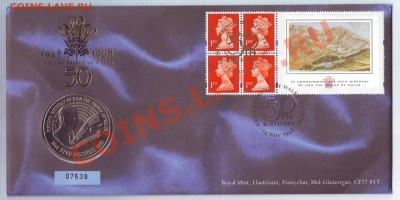В.Британия.5 Фунтов.1998.Принц Чарльз.Конверт.Марки.до 14.10 - 19980040.JPG
