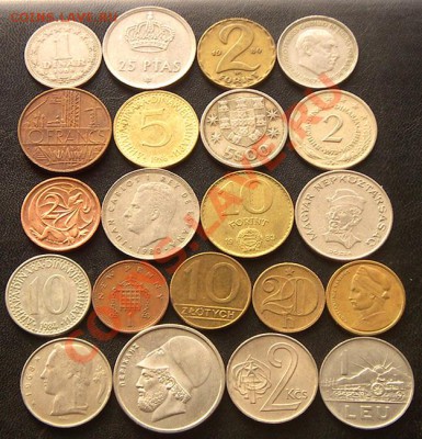 42 разные монеты (смотрите фото и описание). До 09.10_22.00м - 6401