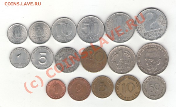 Германия 17 монет 1949-1995 до 21.01.10 до 21.00 мск - germany 001