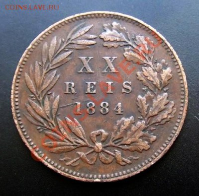 ПОРТУГАЛИЯ 20 рейс (1884) до 11.10 (22.00) - Португалия 20 рейс (1884) Р