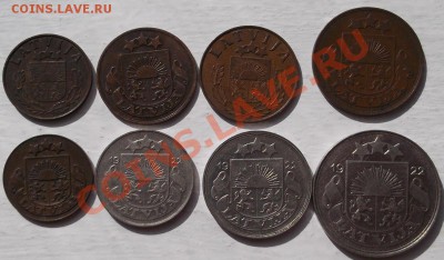 1,2,5,10,20, и 50 сантимов Латвия ,довоенные, оценка - DSCF5518